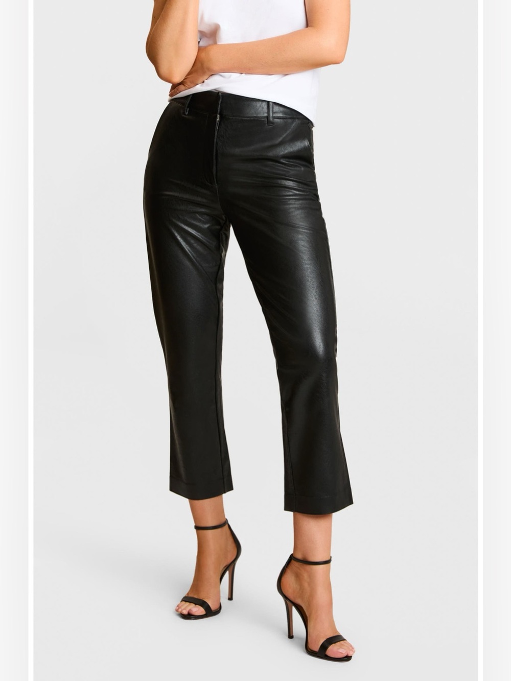 Commando Faux Leather 7/8 Trousers Black Small Minimalist Edgy Rocker